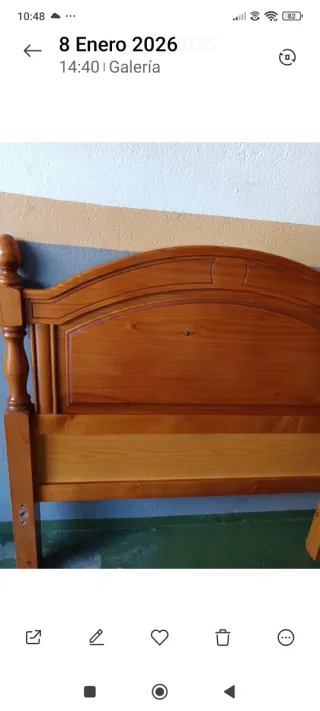 Cabecero y somier madera maciza 105