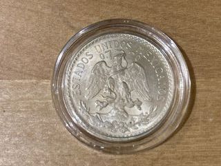 Moneda 50 Centavos México Plata 1944