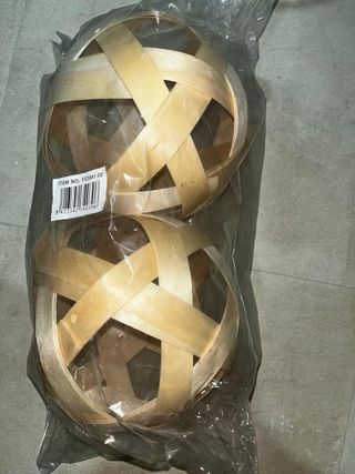 Bolas de madera decorativas (2 unidades)