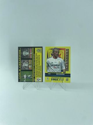2 Beckham Real Madrid Fichas Liga Mundicromo 2004
