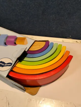 Arcos de construcción de madera Arcoíris grande Small Foot