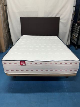 Base Tapizada y Colchón Viscoelástico 135x190