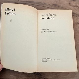 Cinco Horas Con Mario (Clasicos Contemporaneos ...