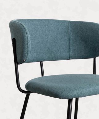 Silla/butaca verde tela y metal