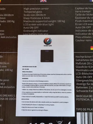 Báscula de Baño Digital Euro Life