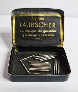 Scatola aghi grammofono Laubscher 200