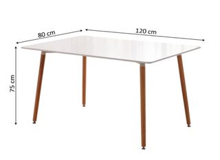 Mesa de Comedor Blanca / Estilo Nòrdico