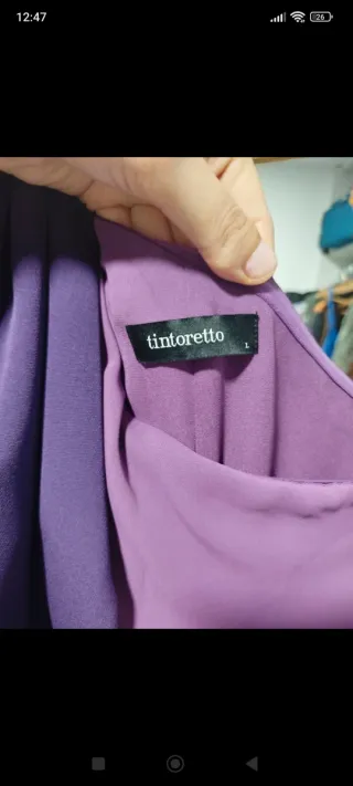 Vestido fiesta Tintoretto púrpura talla L