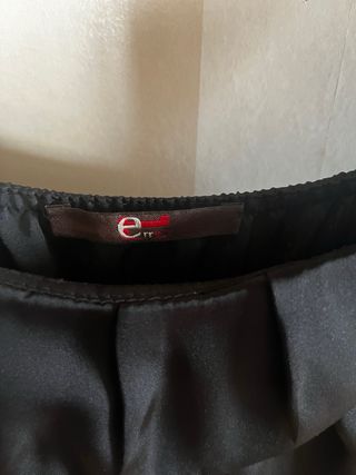 Vestido negro fiesta volantes talla M