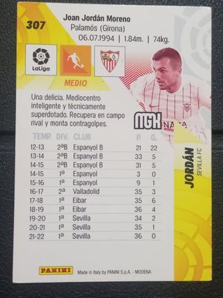 Cromo Fútbol Jordán Sevilla 2023