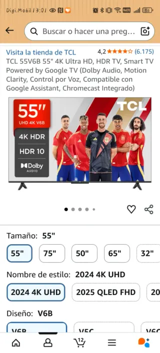 Smart TV TCL 55 4K Ultra HD