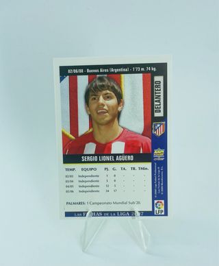 Aguero Rookie At. Madrid Fichas Liga Mundicromo 07