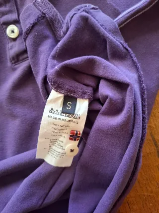 Polo Napapijri Manga Larga Morado