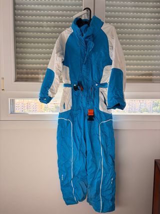 Mono de esquí infantil azul y blanco