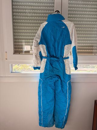 Mono de esquí infantil azul y blanco