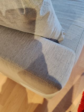 Sofá de 3 plazas de tela gris