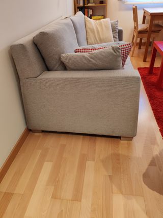 Sofá de 3 plazas de tela gris