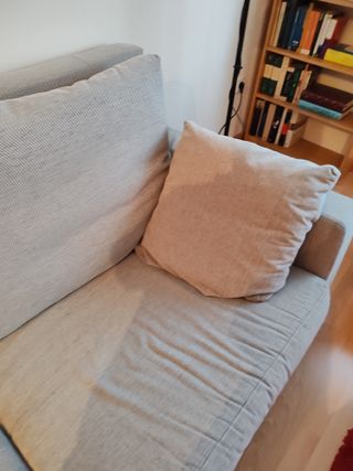 Sofá de 3 plazas de tela gris