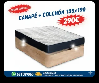 Canapé + Colchón 135x190