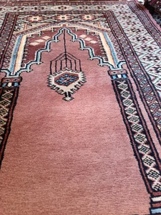 Coppia di scendiletto Bukhara in lana di  Kashmir