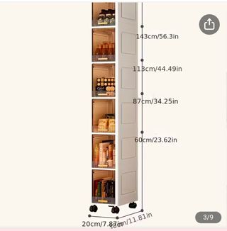Carrello portaoggetti con ruote