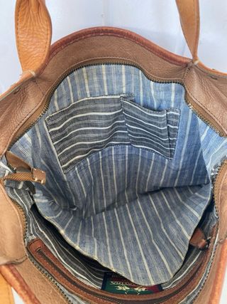 Bolso piel  La Martina Marron & beige