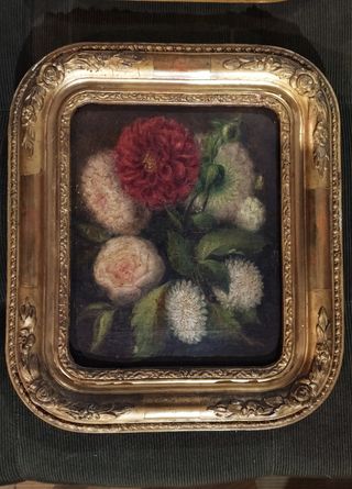 Pareja Cuadros Florales S.XIX Marco Dorado