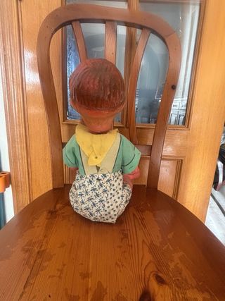 Muñeca antigua cartón piedra años 30-40