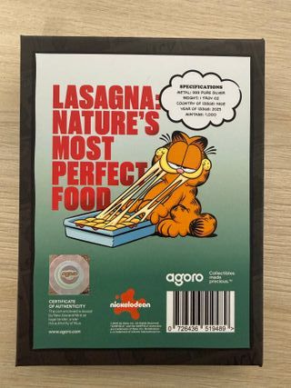 Moneda Garfield Plata 1 Oz .999 Agoro