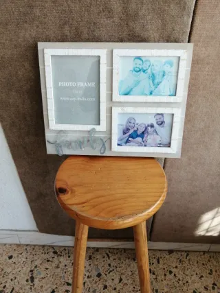 Portarretratos de madera y cristal