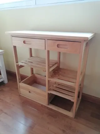 Mueble Cocina Carro Madera