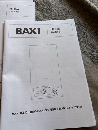 Calentador Baxi 11 i eco exterior
