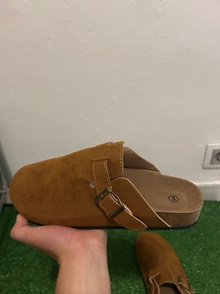 Zuecos Hombre Talla 44 Marrón
