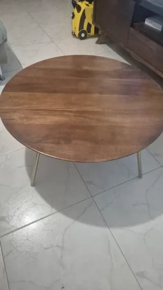 Mesa de centro Zara Home madera y metal