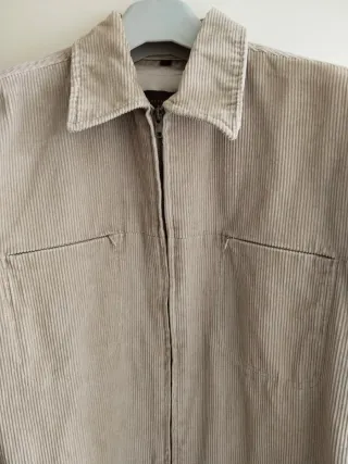 Chaqueta de pana beige hombre