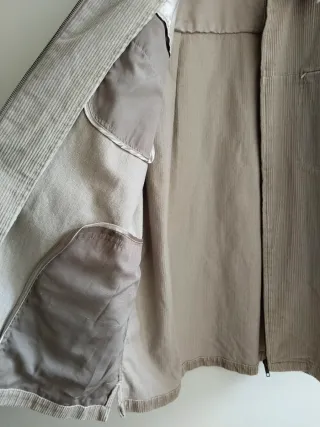 Chaqueta de pana beige hombre