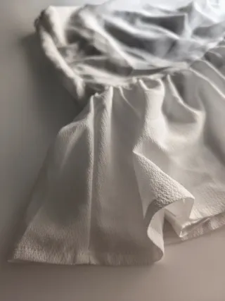 Minifalda blanca con fruncido de Shein