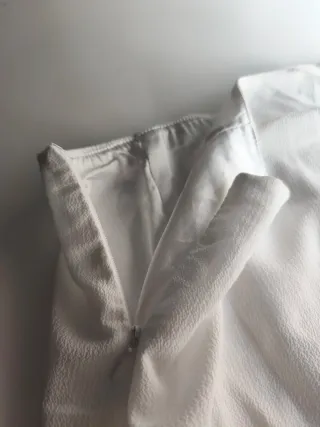 Minifalda blanca con fruncido de Shein