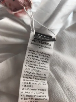 Minifalda blanca con fruncido de Shein