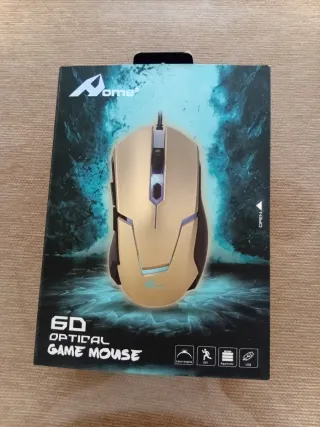 Ratón Gaming Aome 6D Óptico Dorado