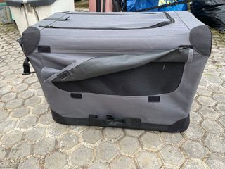 Transportín perro mediano gris