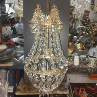 Lampadario Lampadario Cristallo Oro