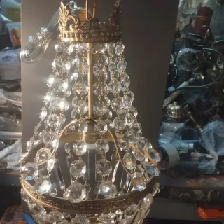 Lampadario Lampadario Cristallo Oro