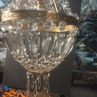 Lampadario Lampadario Cristallo Oro