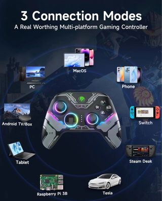 EasySMX X15 Mando PC Inalámbrico con Luz RGB – Gam