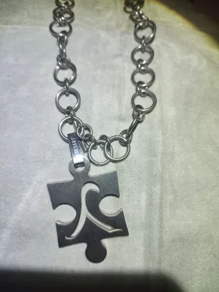 Collar acero Seyart, con colgante de puzzle
