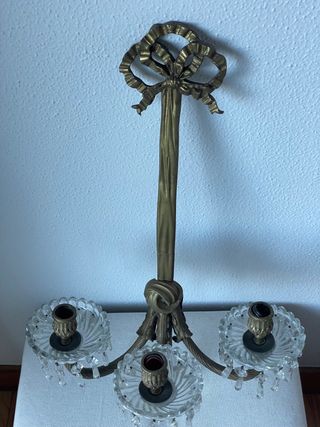 Apliques antiguos bronce y cristal