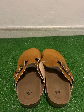 Zuecos marrones hombre talla 42
