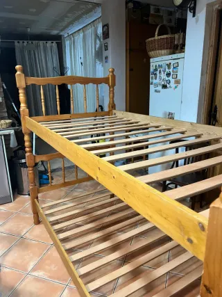 Camas de pino 90x1,90 (2 unidades)