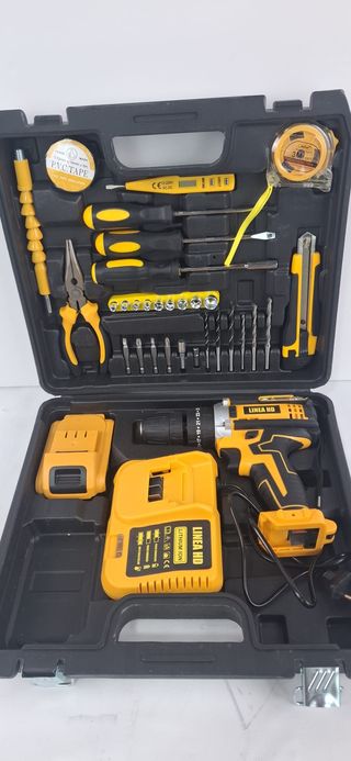 Taladro Atornillador con Batería y Accesorios